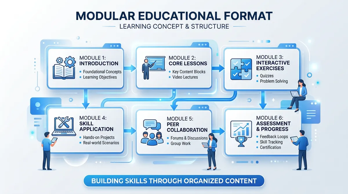 Формат обучения — модульная структура и подача информации